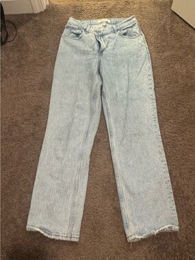 Abercrombie & Fitch Curve Love Ultra High Rise Straight Leg Jeans